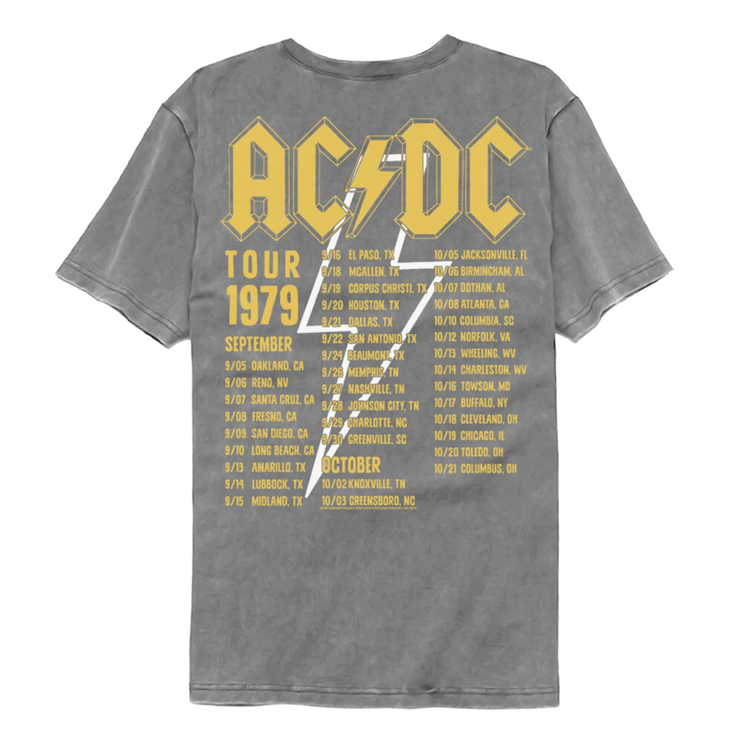 AC/DC Highway To Hell Tour 1979 Fb Comfort Color T-shirt - Image 2