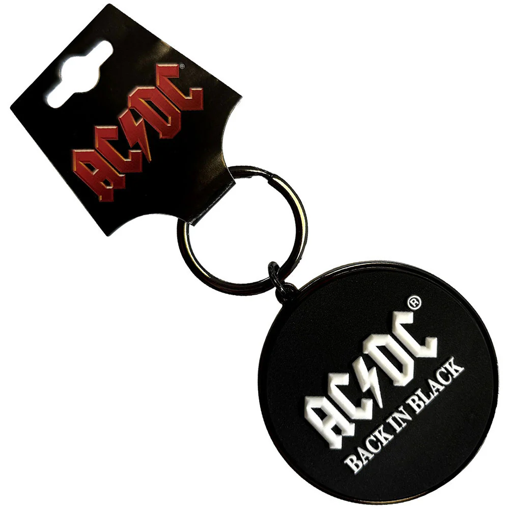 Back In Black Metal Key Chain