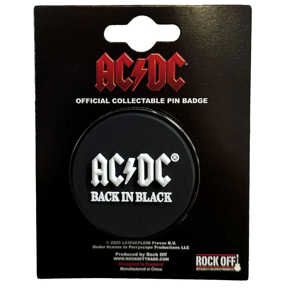 Back In Black Pewter Pin Badge
