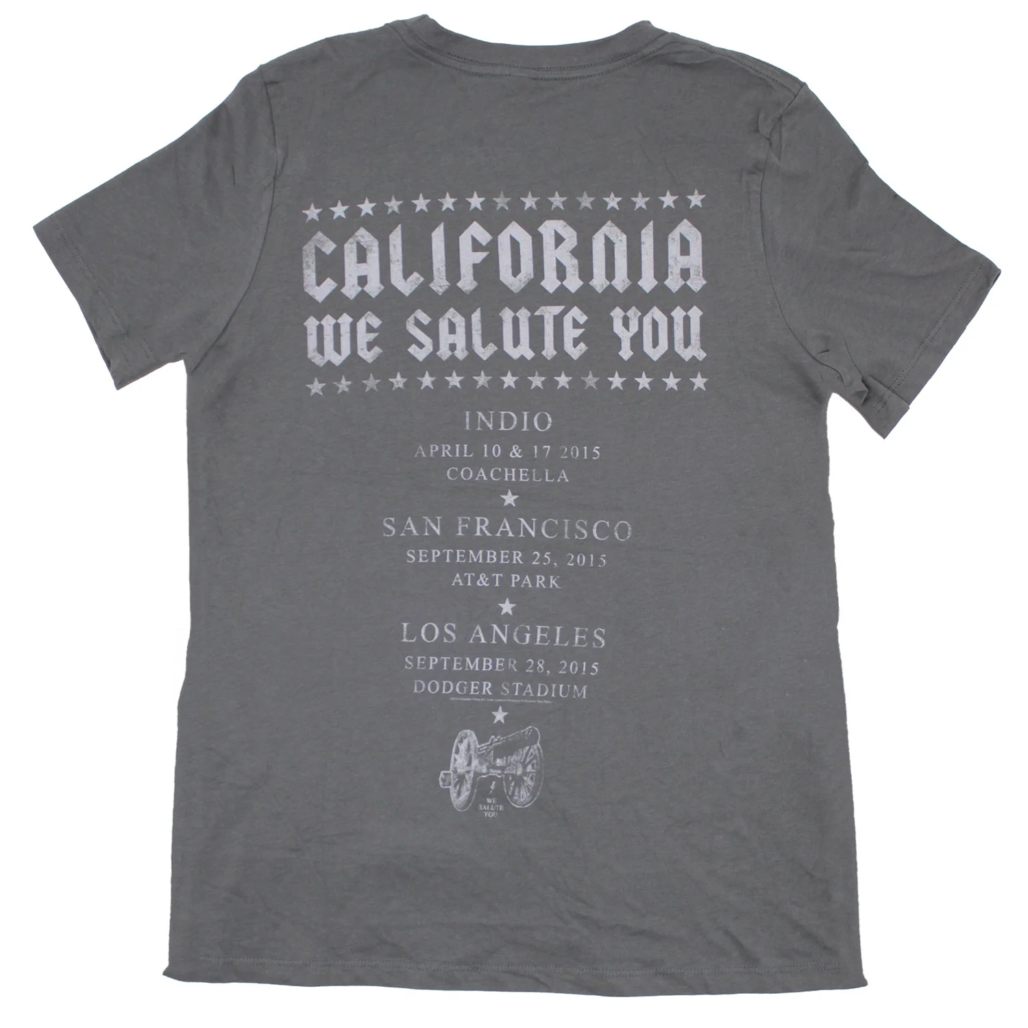 California We Salute You 2015 Tour Tee Junior Top - Image 2