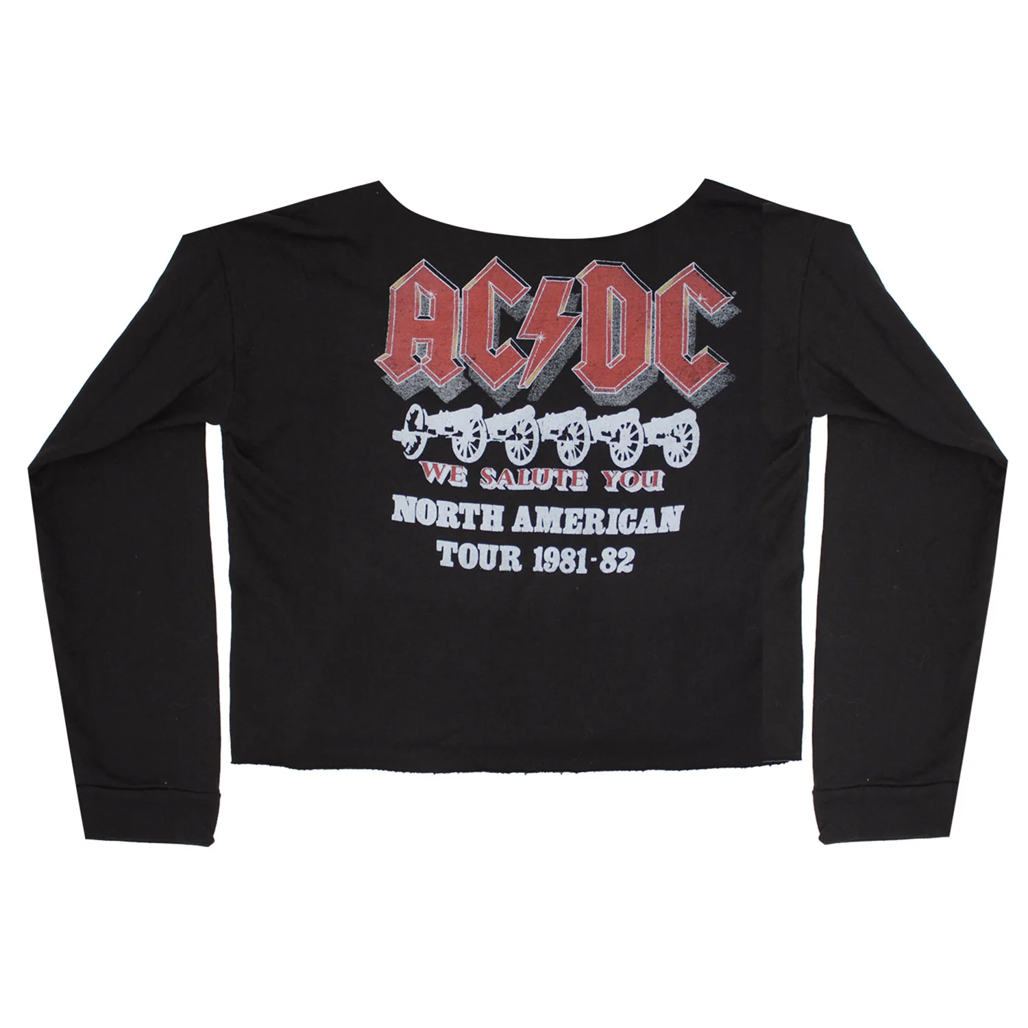 For Those About To Rock Cropped Oversized (Limited Qty) Girls Jr Sweatshirt - Image 2