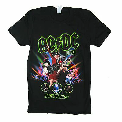 Rock Or Bust Neon Live 2015 T-shirt