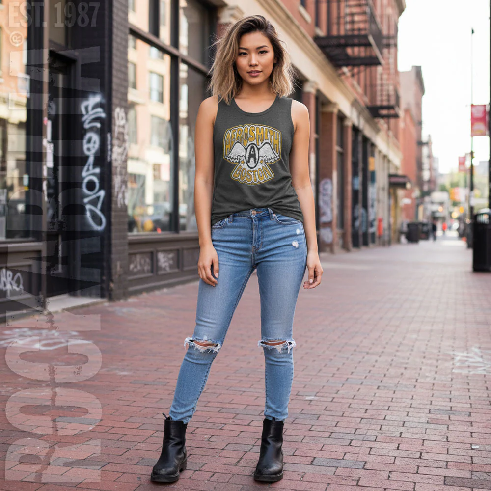 Aerosmith Vtg Logo Boston Womens Tank - Image 2