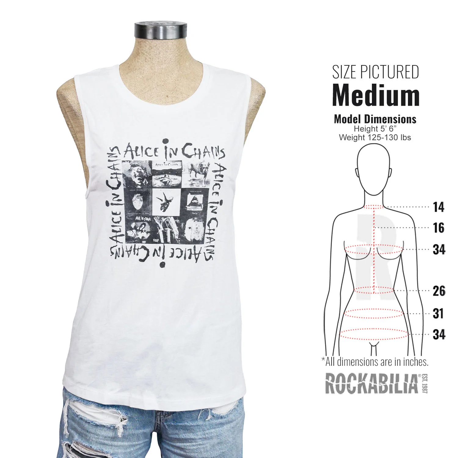 Alice In Chains Multi Album Art Womens Tank - Image 3