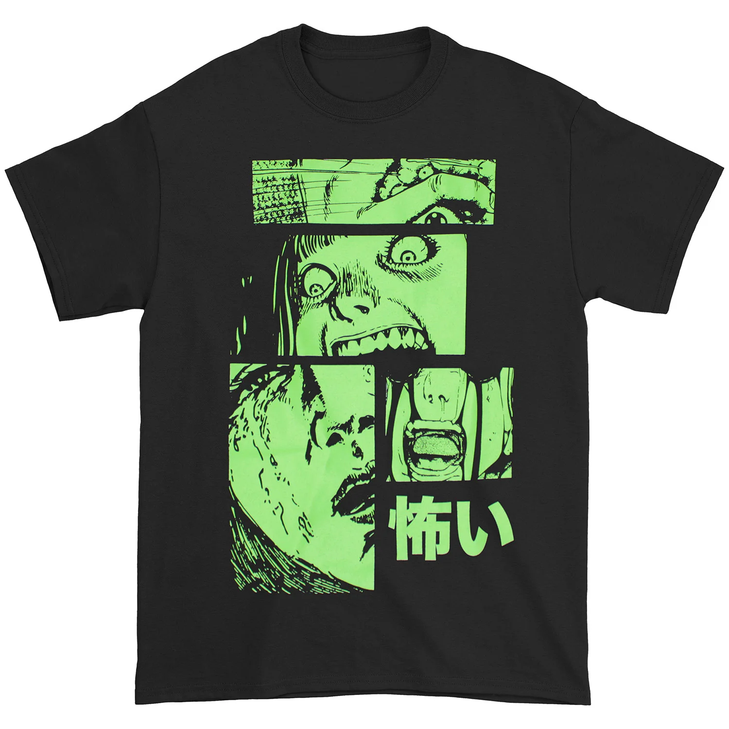 Green Manga Panel T-shirt