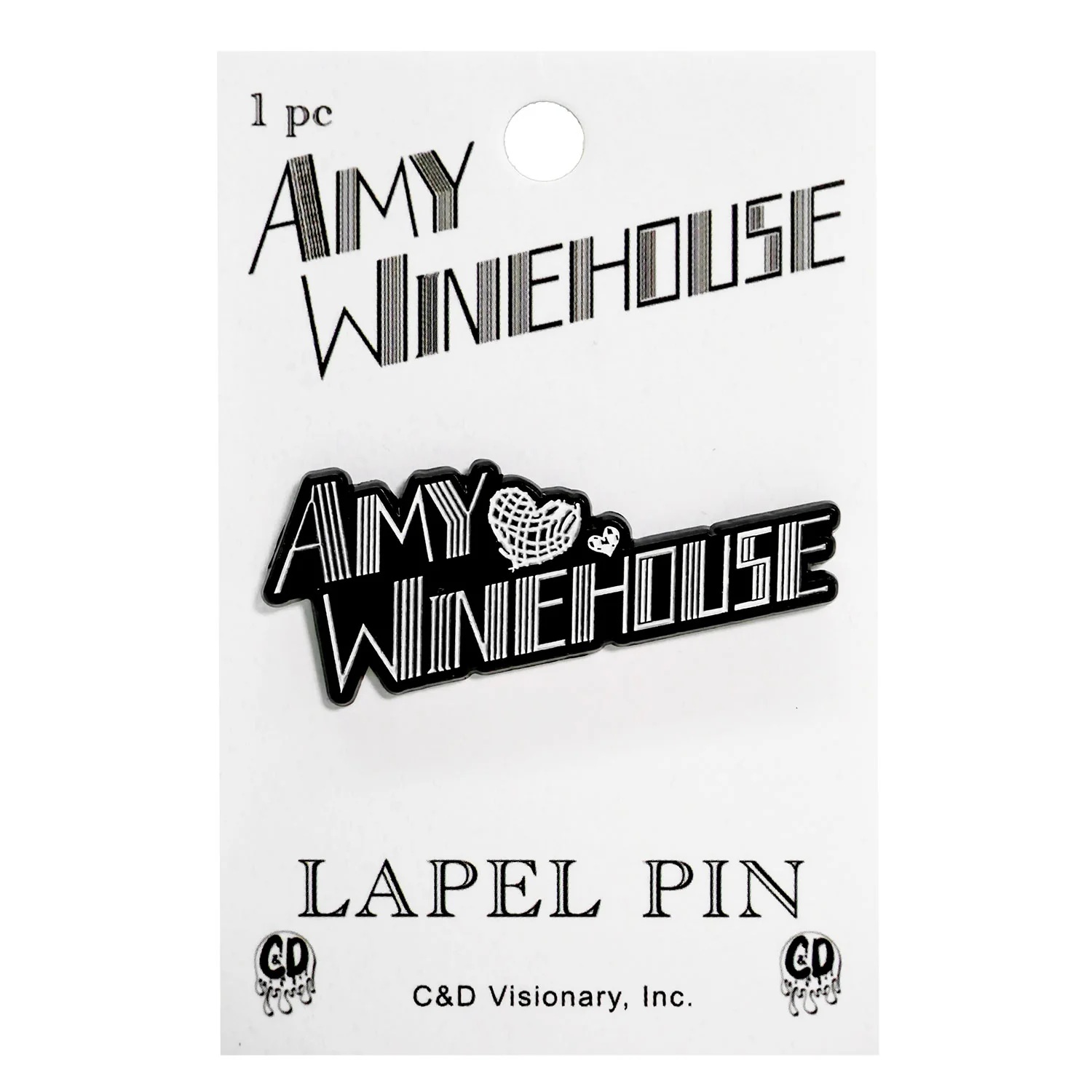 Hearts Logo Pewter Pin Badge - Image 2