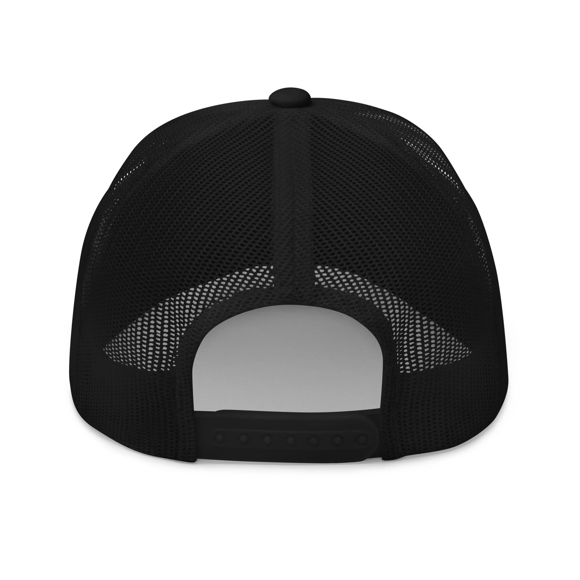 Anthrax - White on Black Trucker HD Embroidered Hat - Image 3