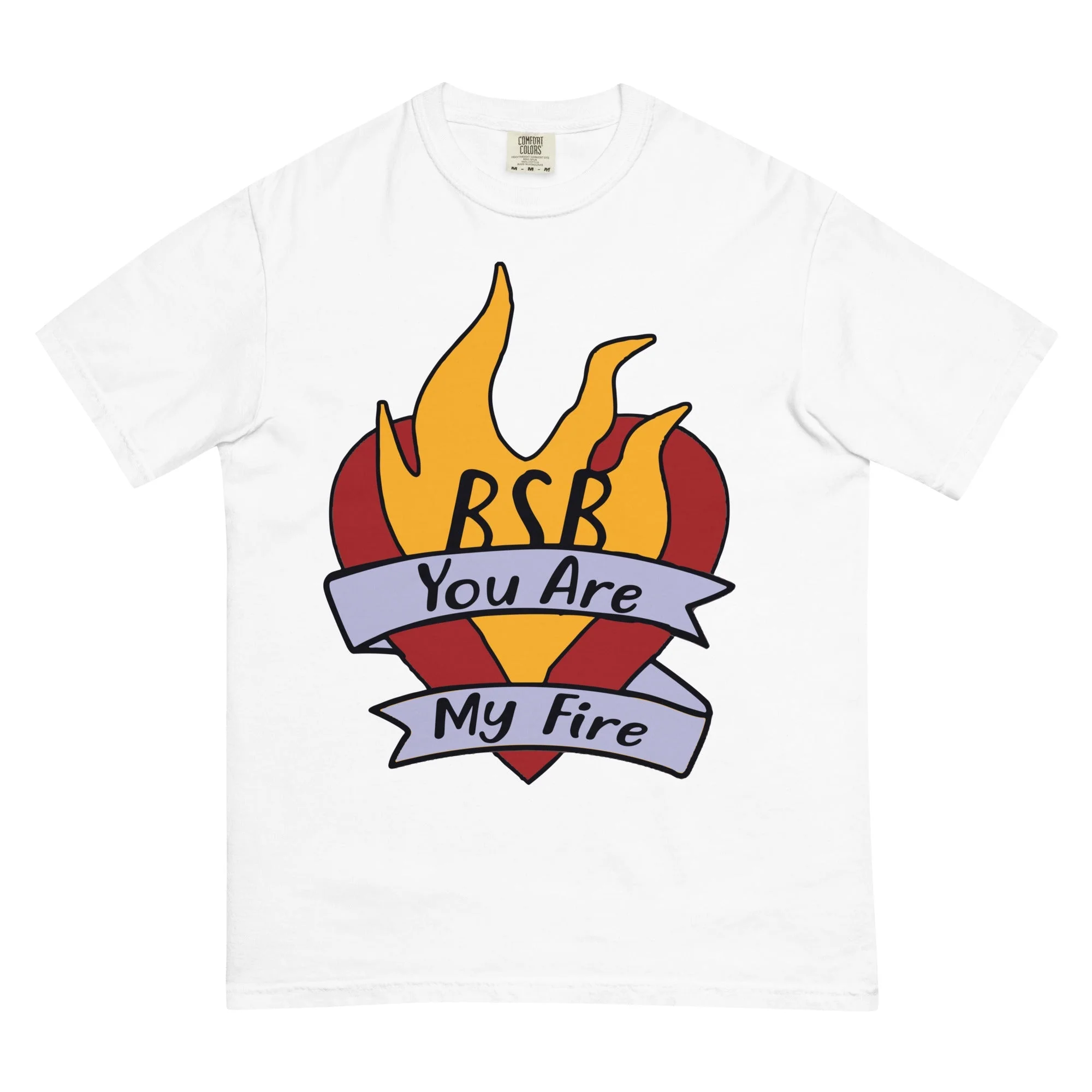 Backstreet Boys - Hand Sketched Fire Mineral Wash T-Shirt