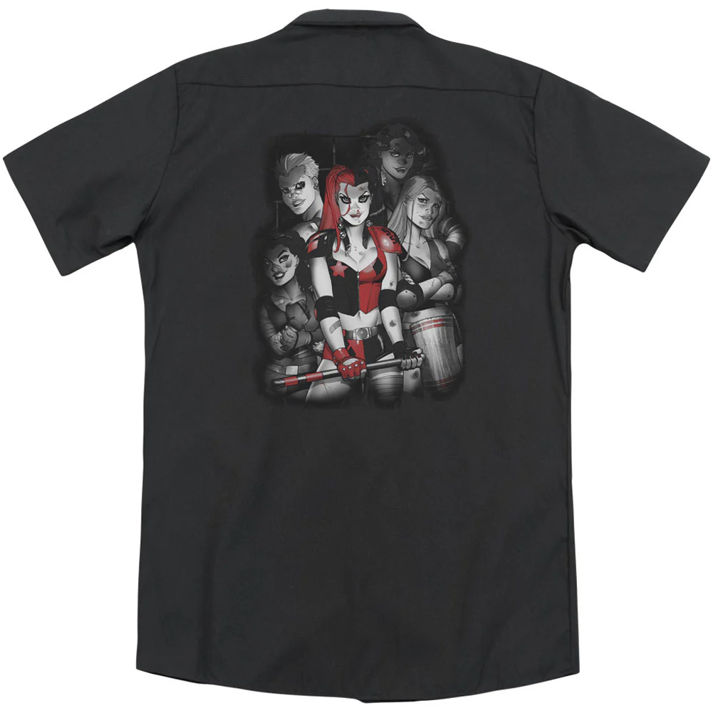 Bad Gals Bw (Back Print) Workshirt - Image 2