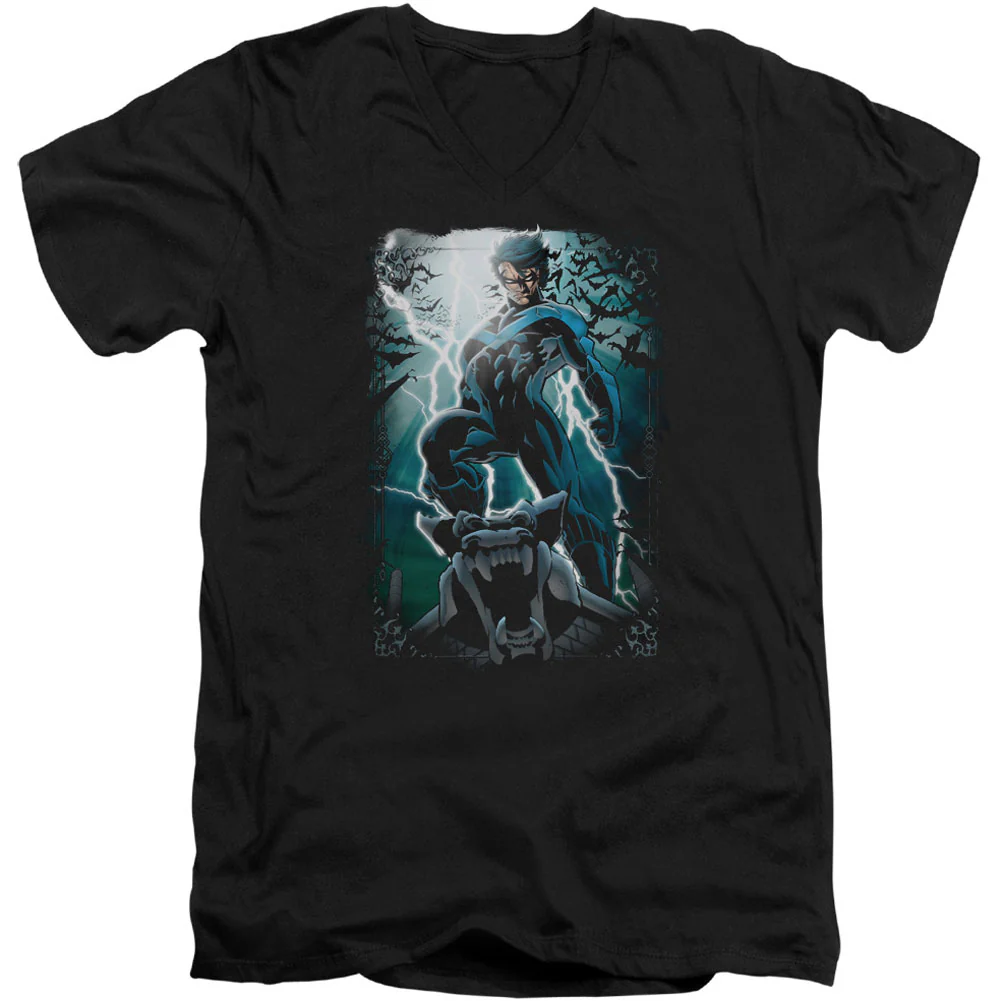 Night Light Adult V-Neck Slim Fit T-shirt