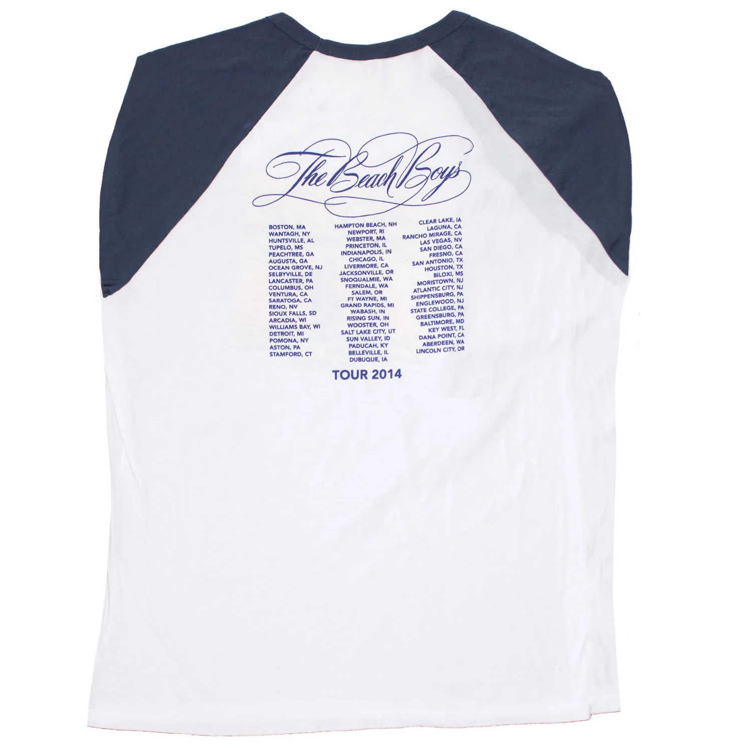 The Beach Boys U.S. Tour 2014 (Boston, MA - Lincoln City, OR) Baseball Jersey - Image 2