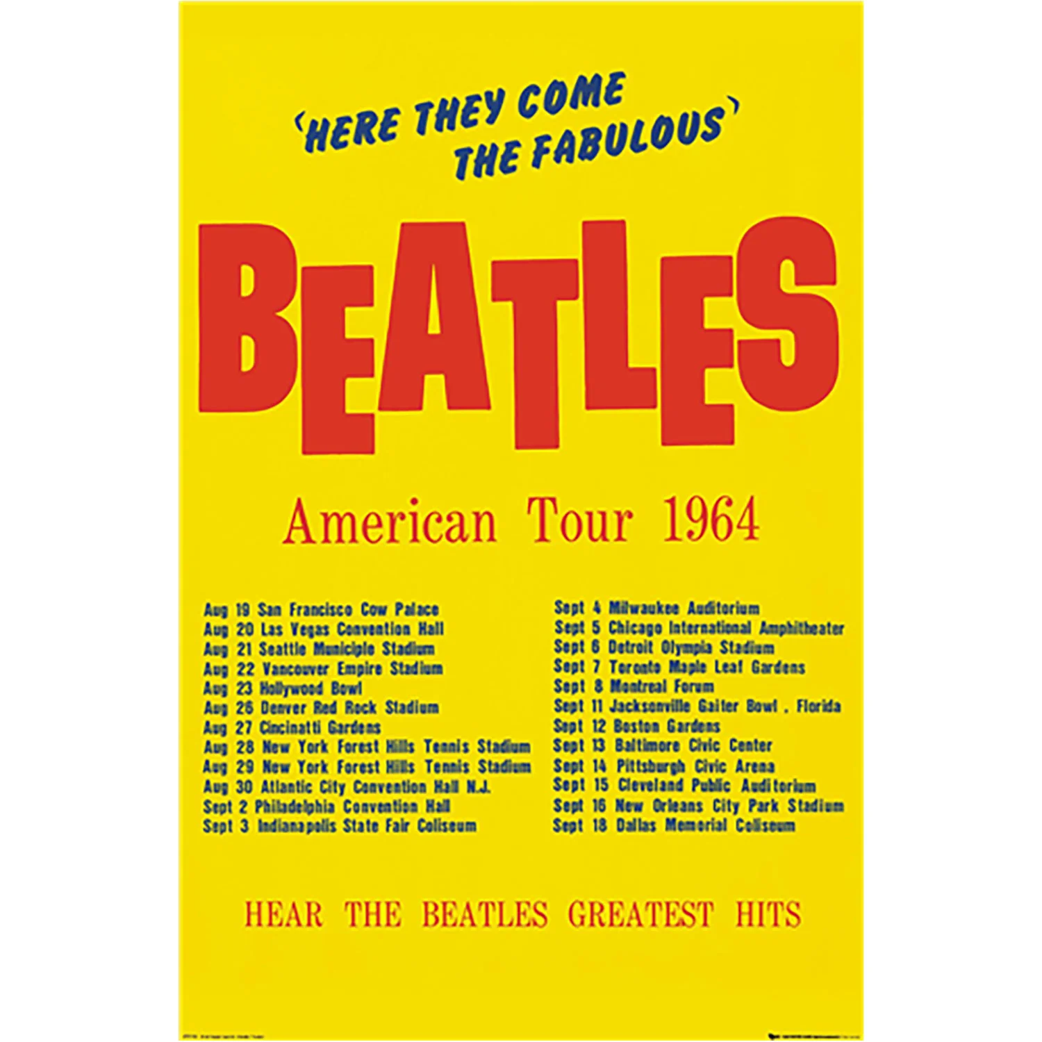 American Tour 1964 Domestic Poster