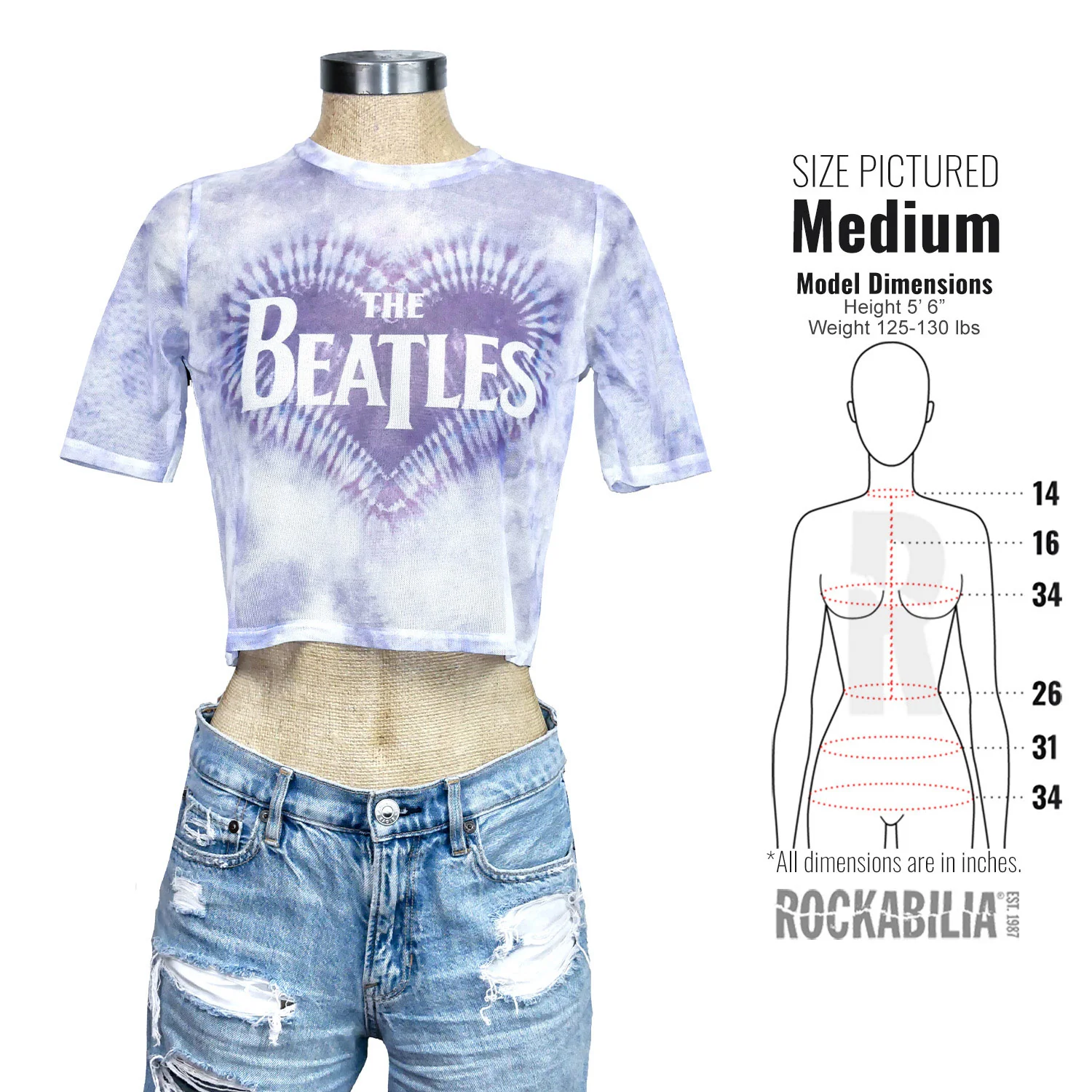 Heart & Drop T Logo Ladies Mesh Crop Top Junior Top - Image 4