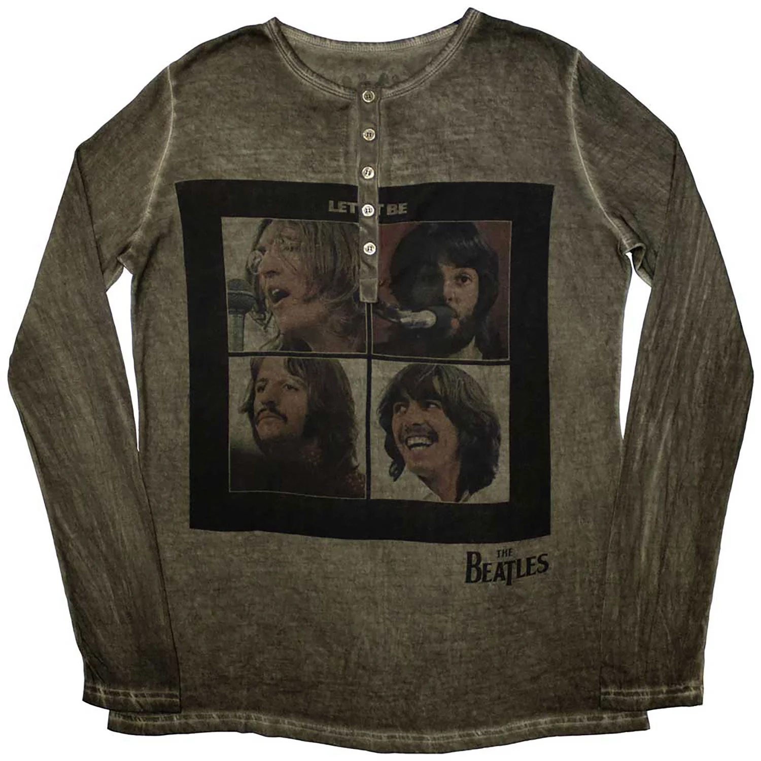 Let It Be Stone Wash Stone Wash Long Sleeve
