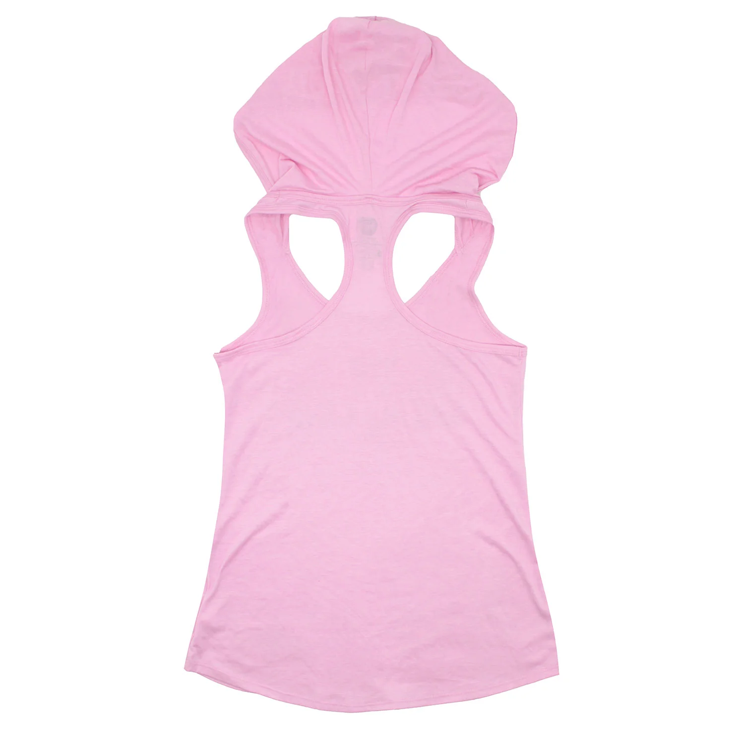 Pink Rhinestones Drop T Logo Hoodie Tank Womens Tank - Image 2