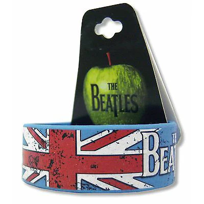 Union Jack Blue Silicone Wrist Band Rubber Bracelet - Image 2