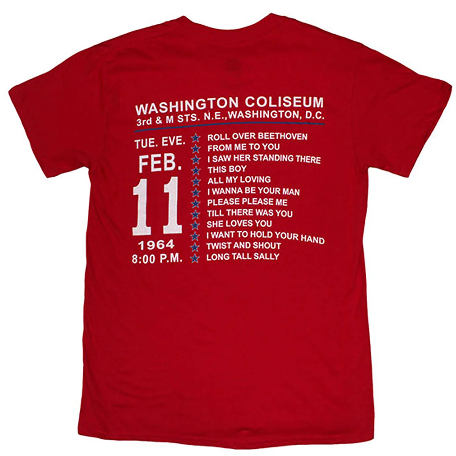 Washington '64 Stars Setlist T-shirt - Image 2