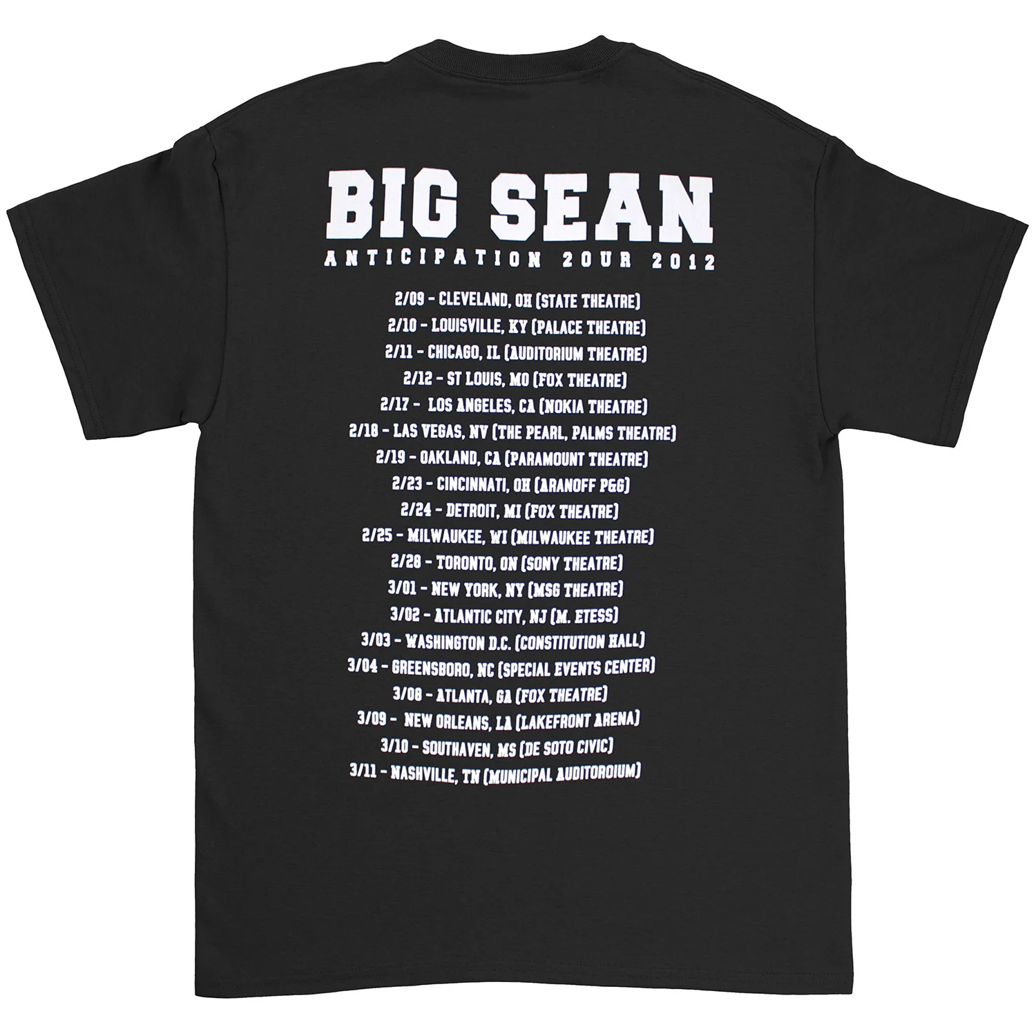 Anticipation Tour 2012 T-shirt - Image 2