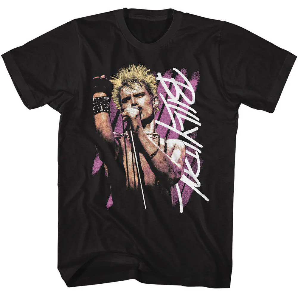 Billy Idol Background Stripes T-shirt