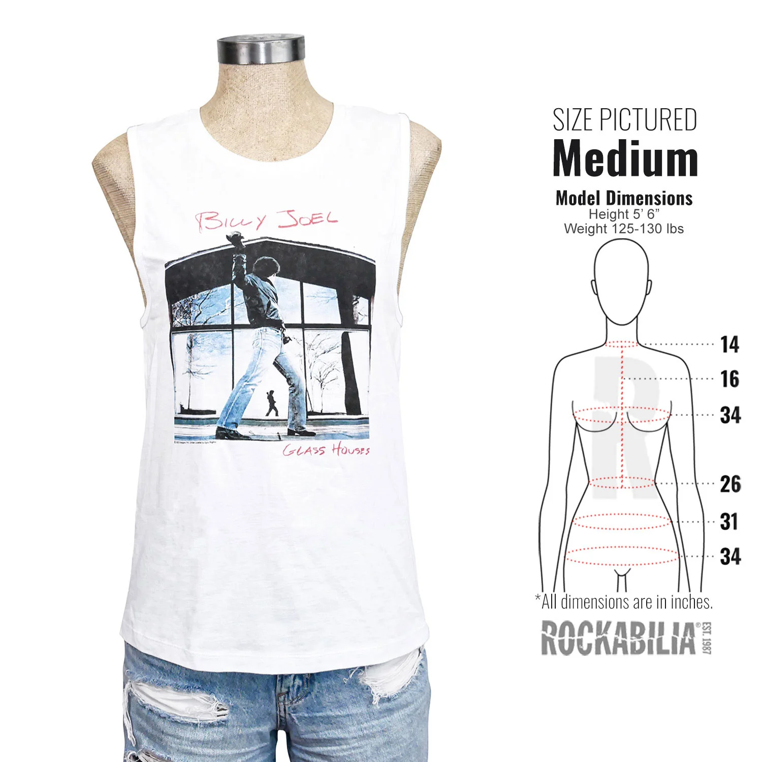 Billy Joel Glass Houses Womens Tank - Image 3
