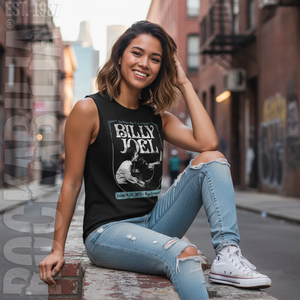 Billy Joel Poster Womens Tank - Image 2