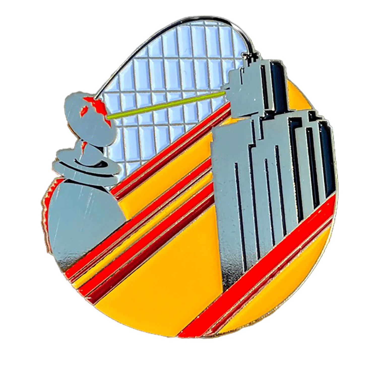 Technical Ecstasy Enamel Pin With Magnet Attachments Pewter Pin Badge