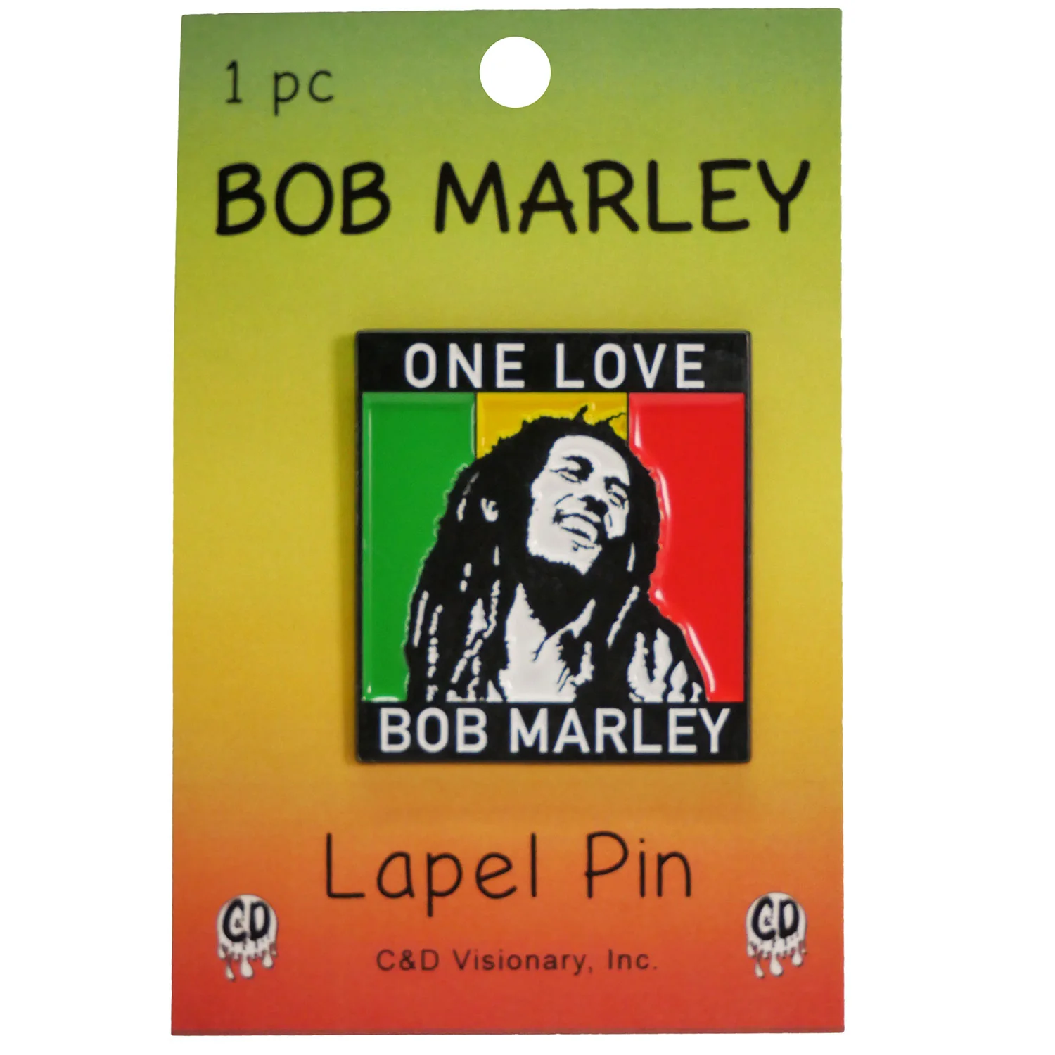 One Love Pewter Pin Badge - Image 2