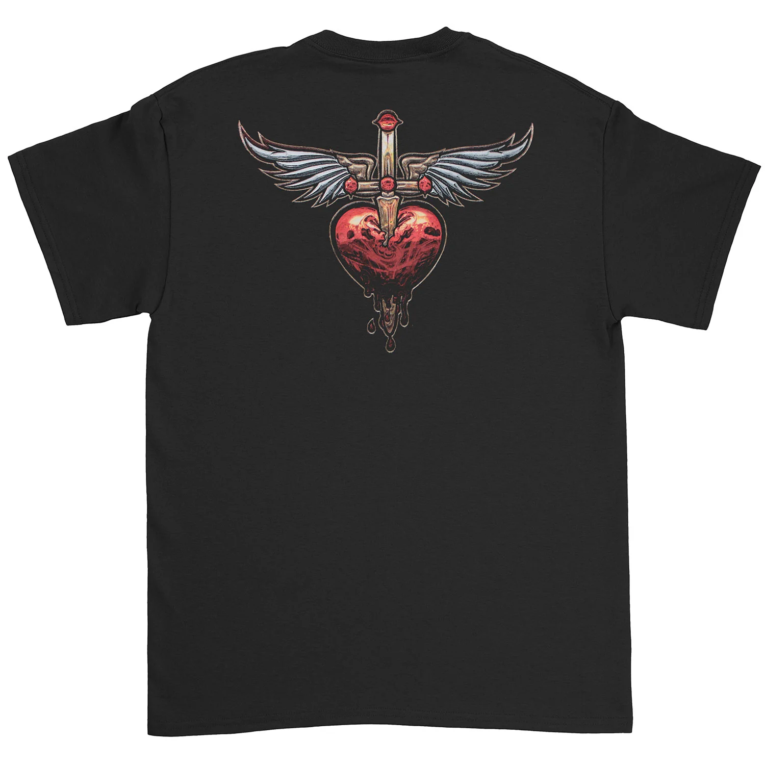 Pocket Logo With Dagger Heart Back Design T-shirt - Image 2