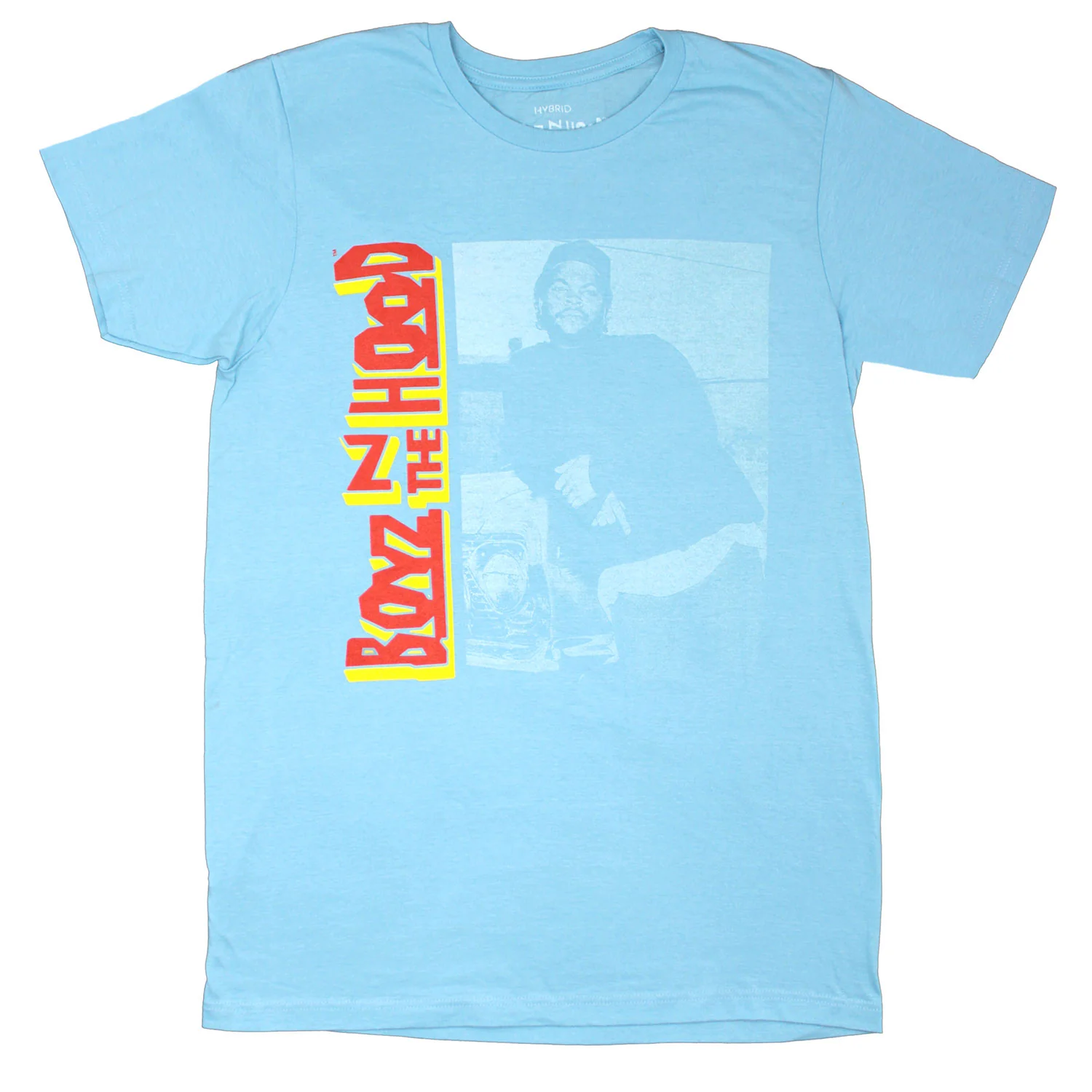 Side Logo Car on Baby Blue Tee T-shirt