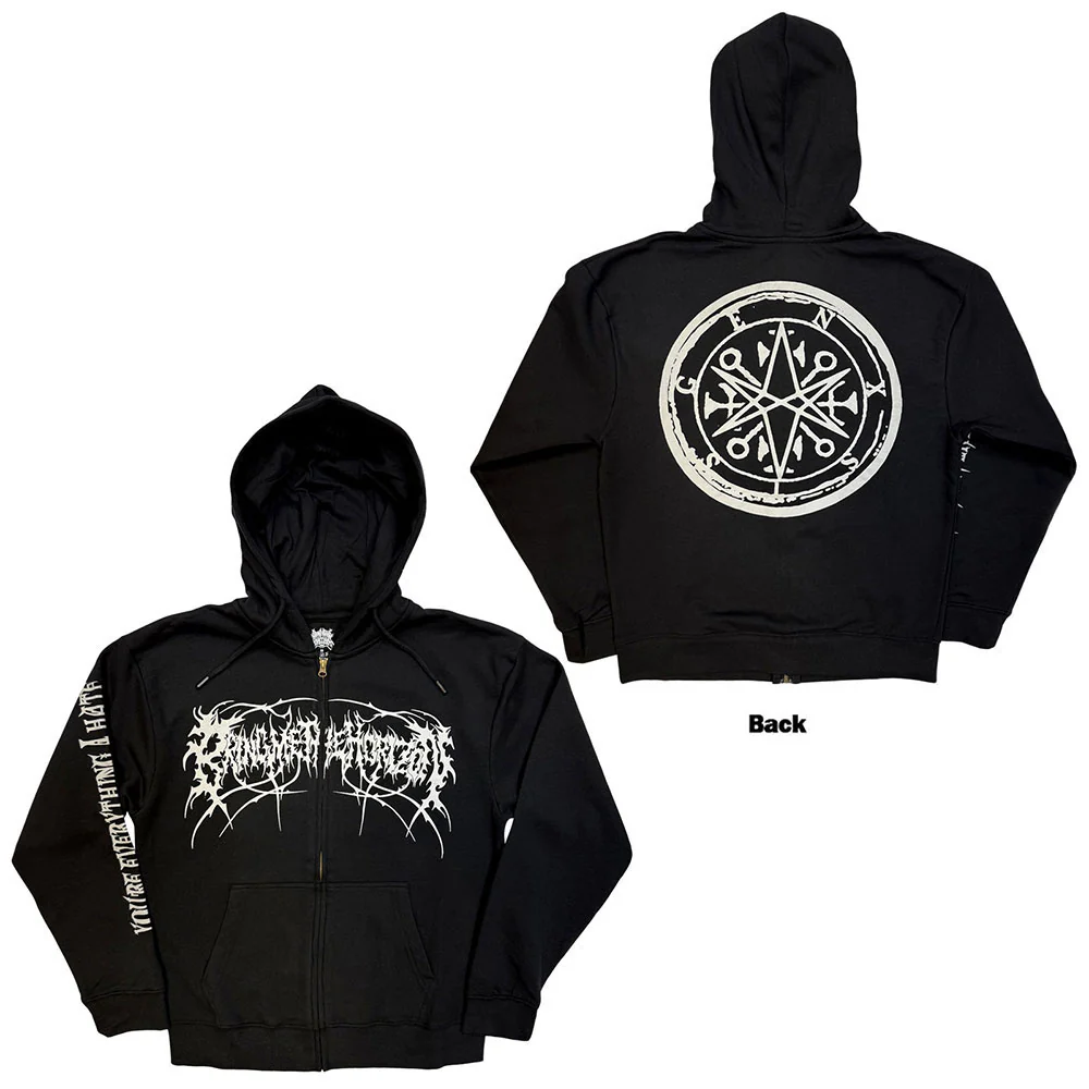 Metal Logo Genxsis Zippered Hooded Sweatshirt