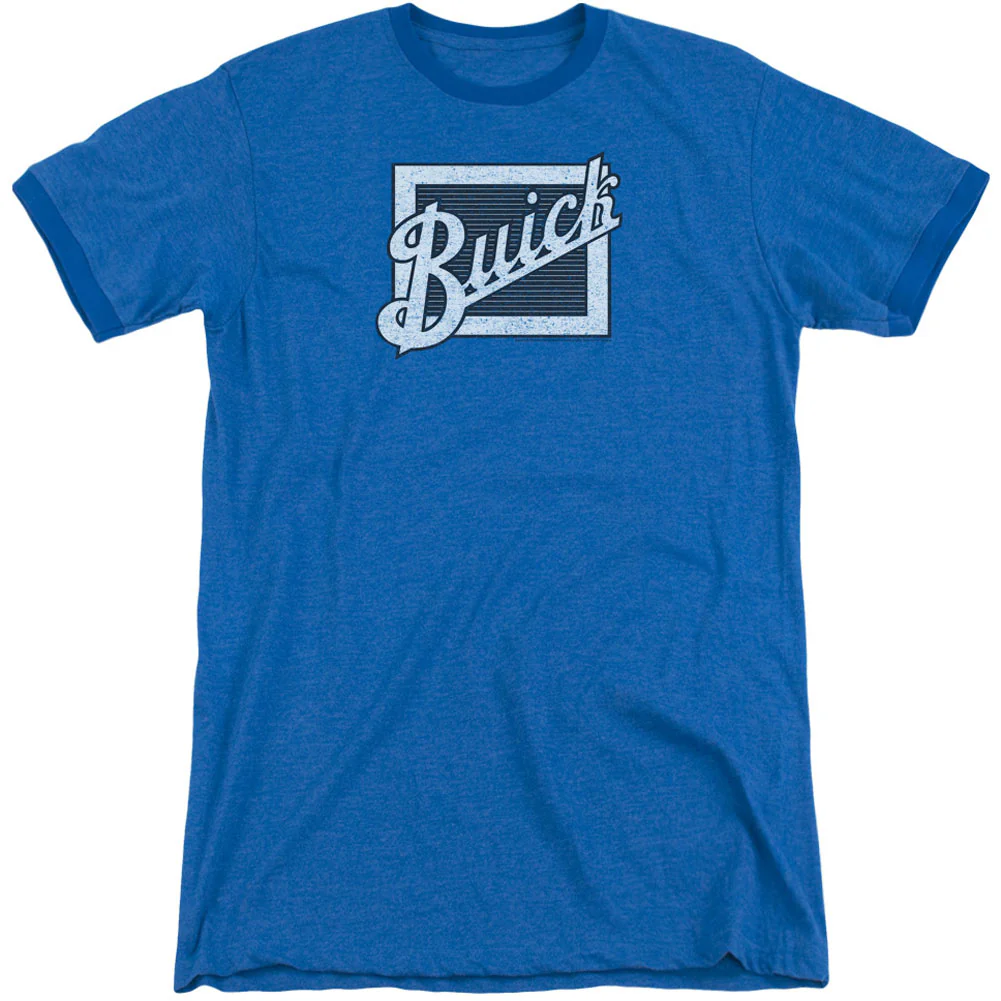 Distressed Emblem Adult Ringer T-shirt