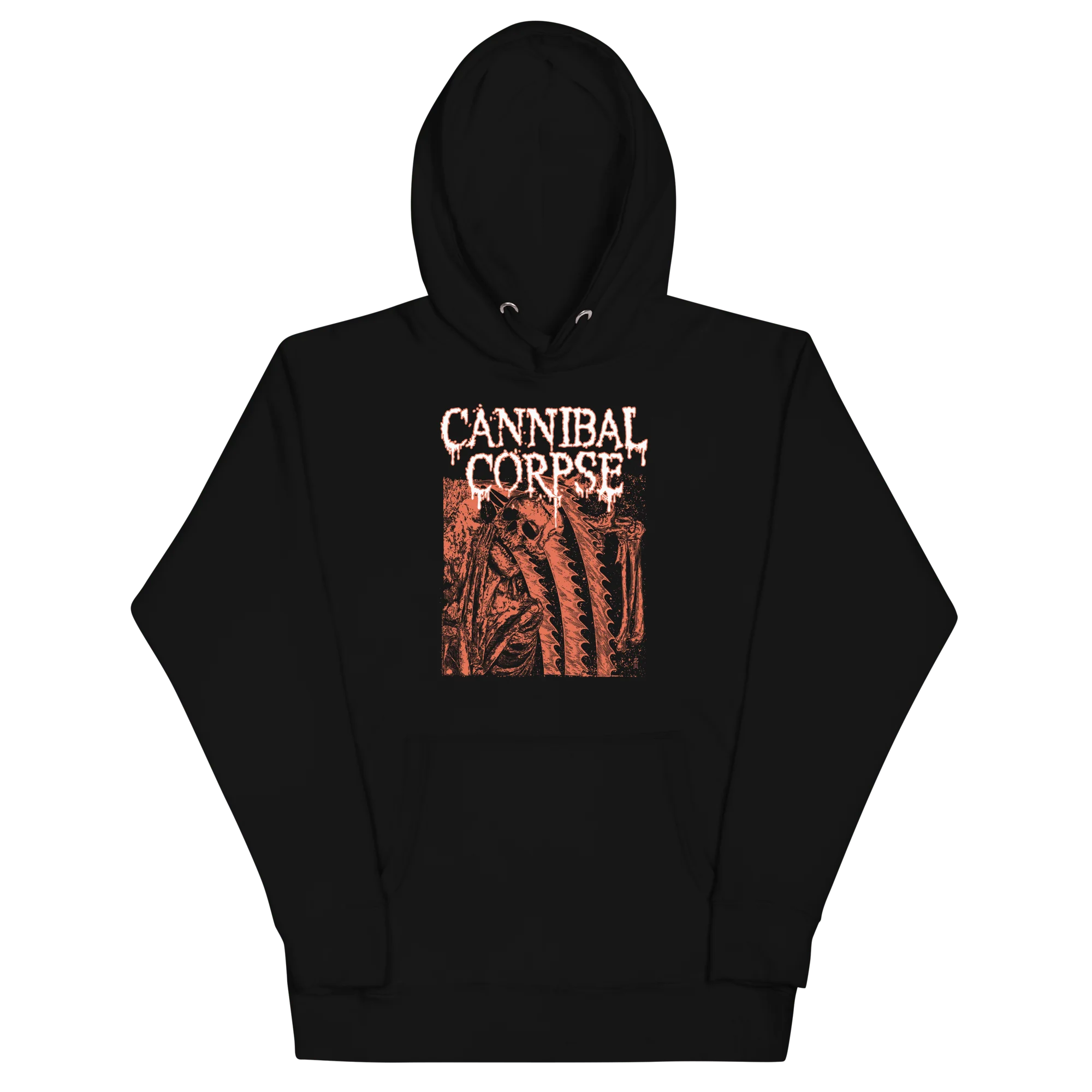 Cannibal Corpse - White Drip Logo Hoodie - Image 2