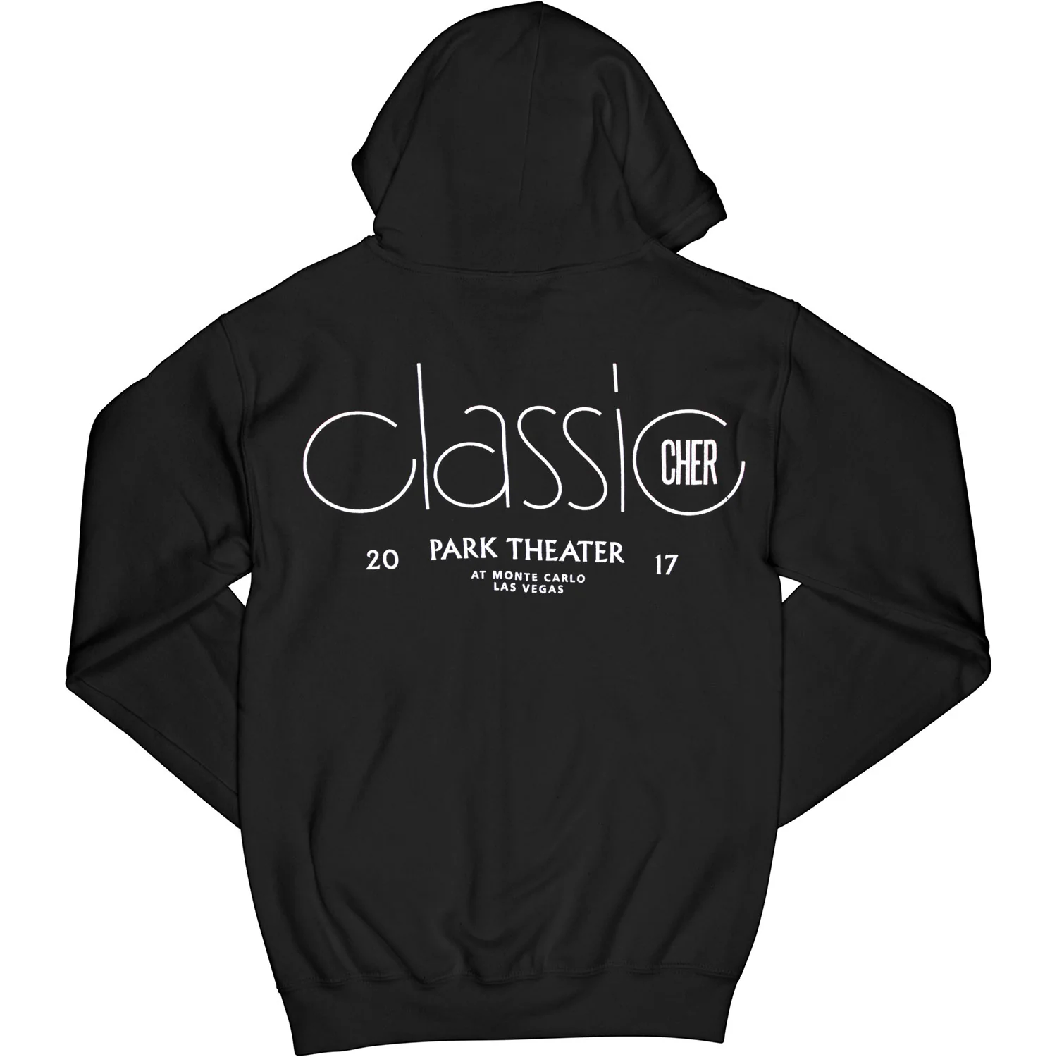 Classic Cher 2017 Residency At Park Theater Zippered Hooded Sweatshirt - Image 2
