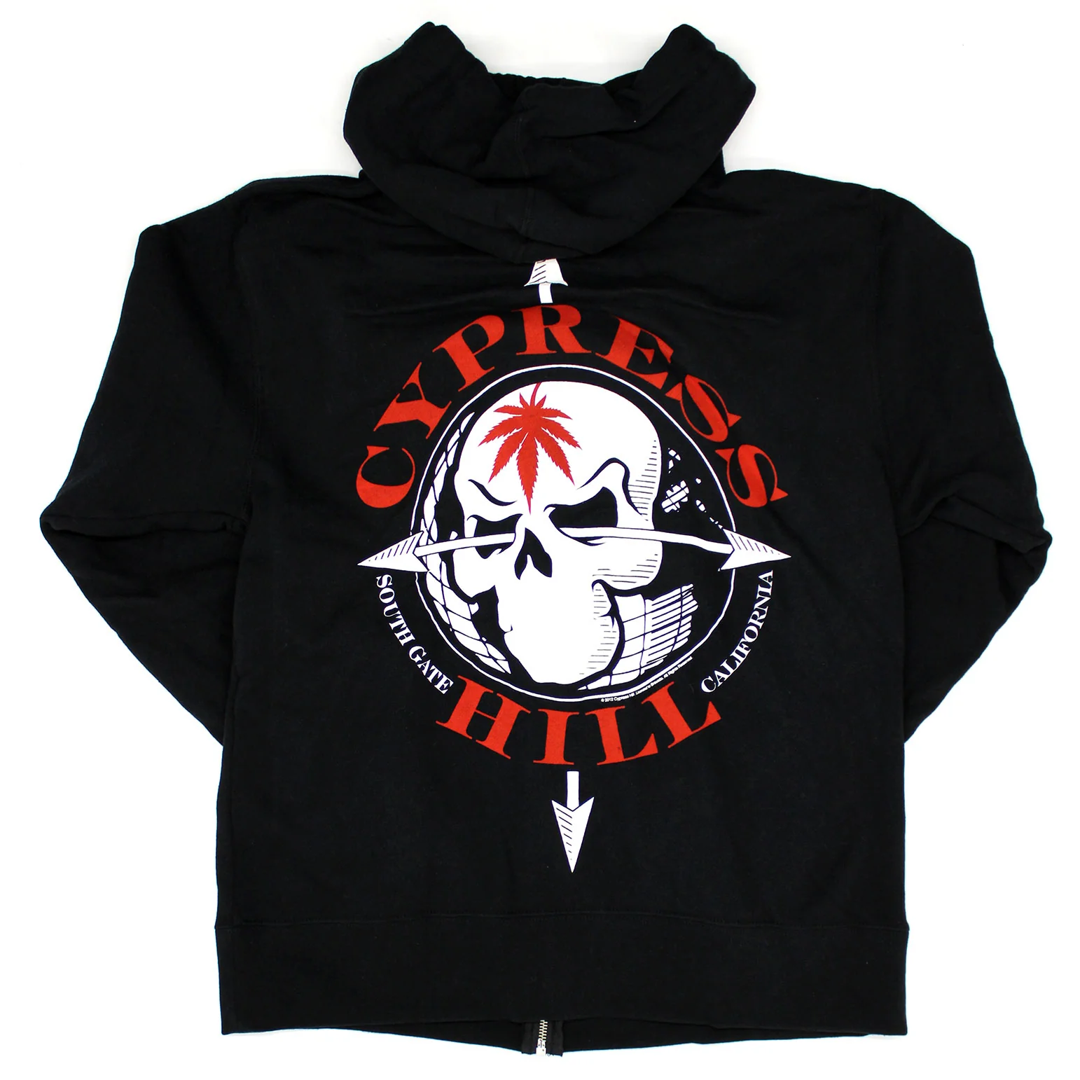 South Gate California Zippered Hooded Sweatshirt - Image 2
