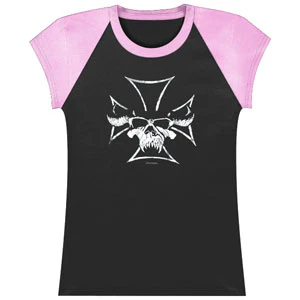 Foil Cross Cap Sleeve Junior Top