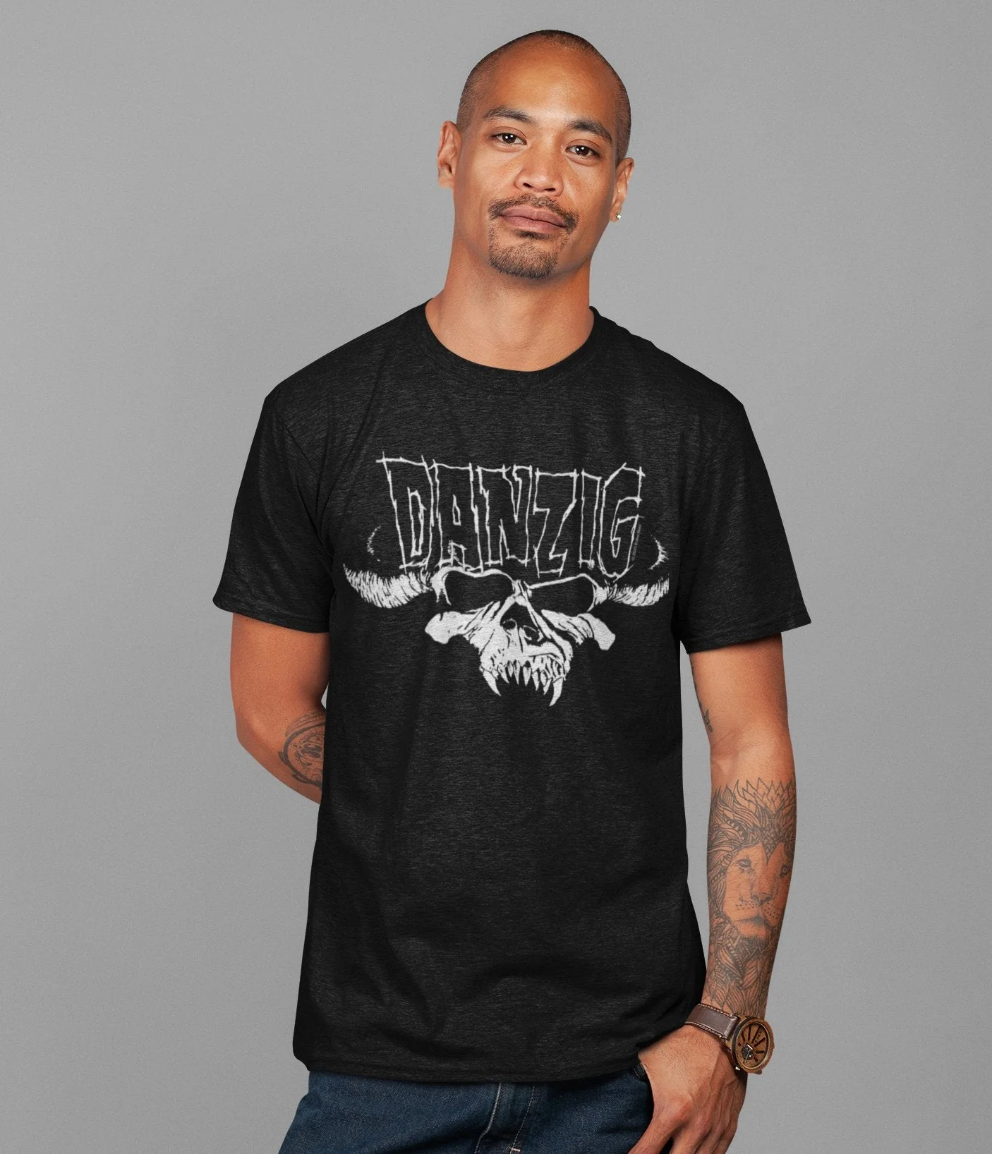 Danzig - Logo Skull Jumbo Print T-Shirt - Image 2