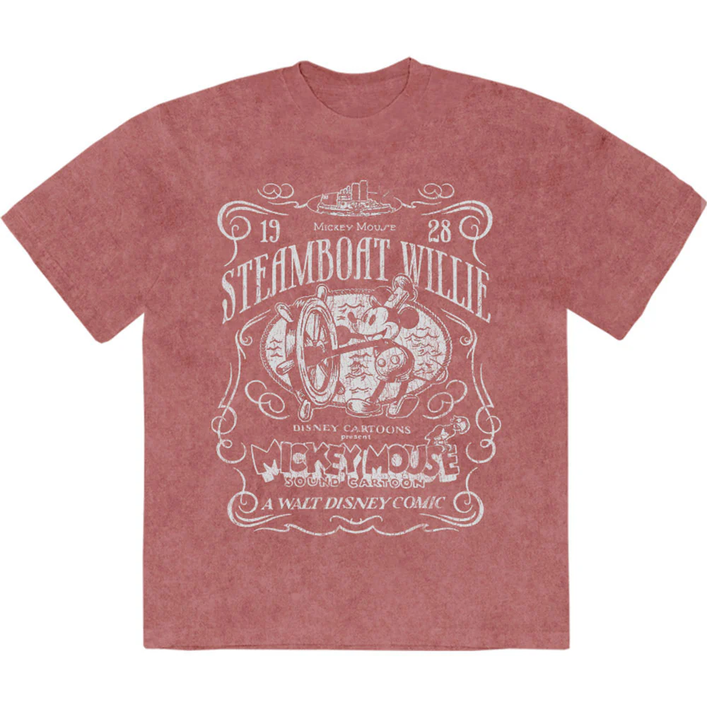 Mm Steamboat Willie Stone Wash T-shirt