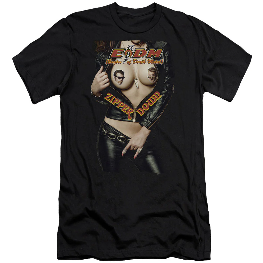 Zipper Down Premium Canvas Brand Slim Fit T-shirt