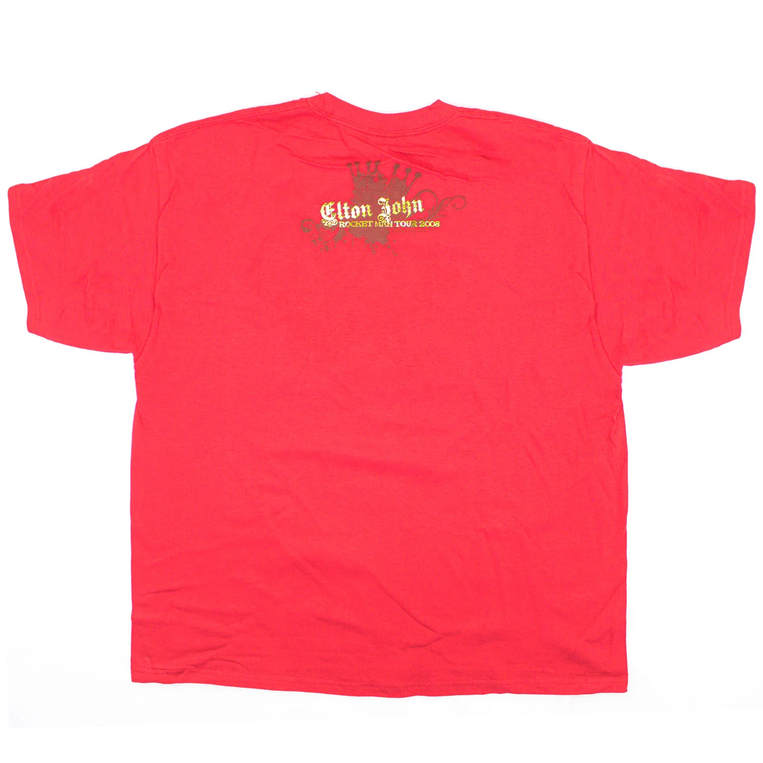 Rocket Man 2008 Tour Gold Foil Logo T-shirt - Image 2