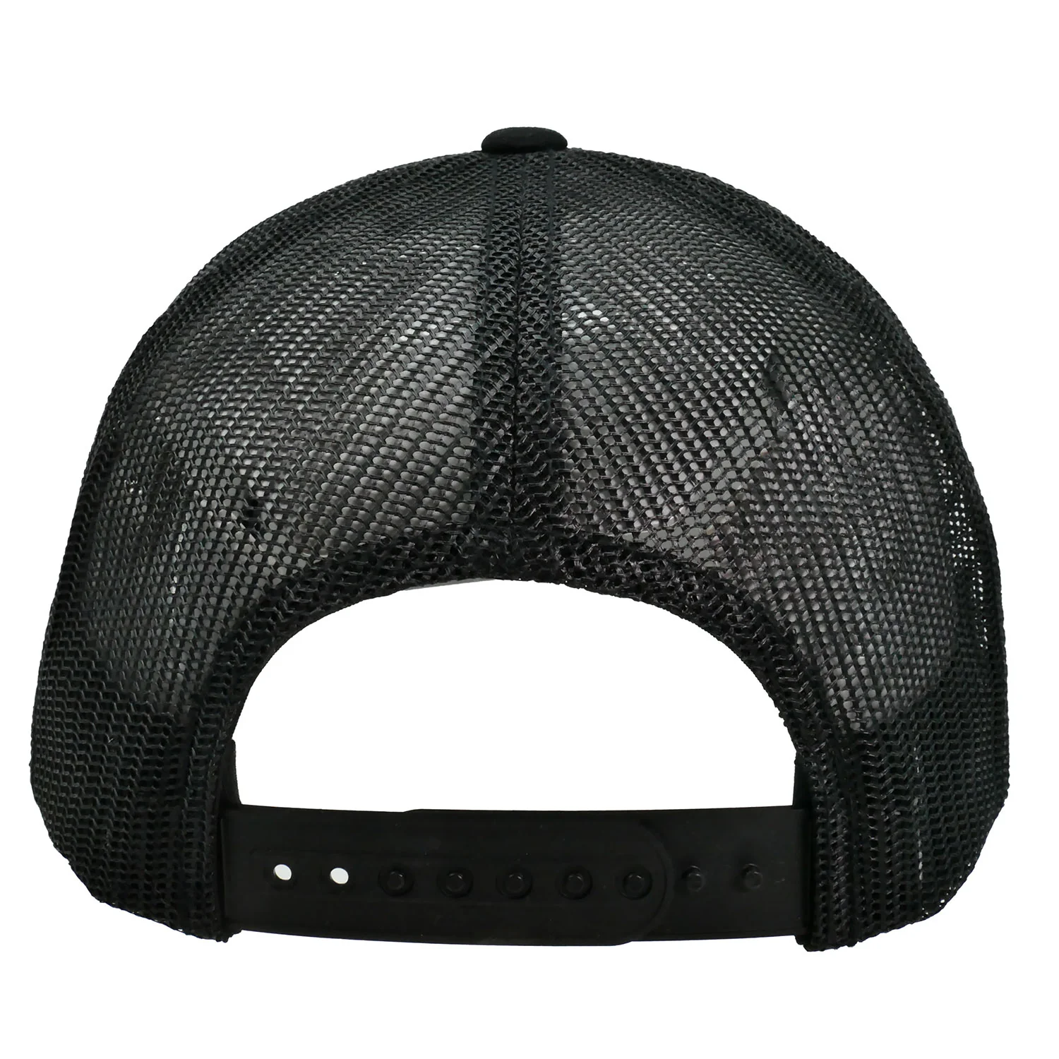 Embroidered White Logo Snapback Trucker Cap - Image 2