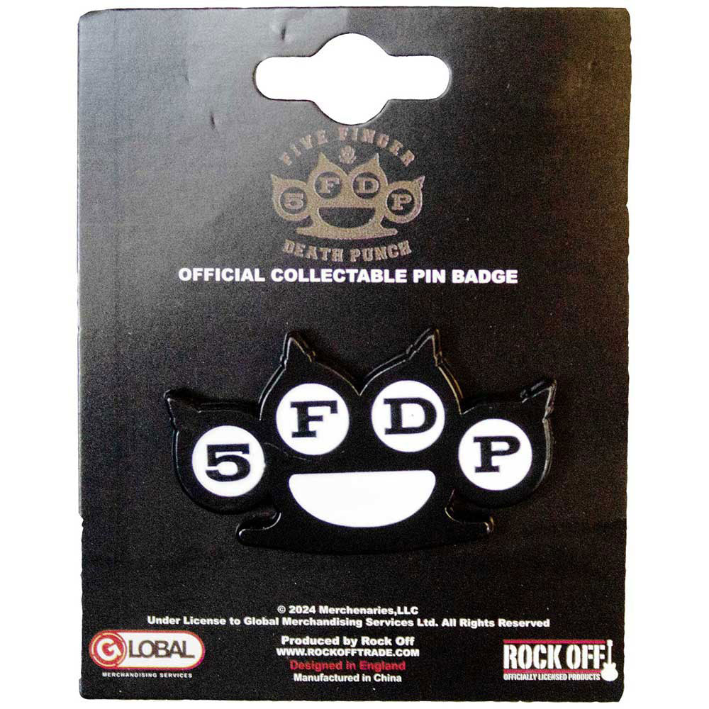 Knuckles B&w Pewter Pin Badge