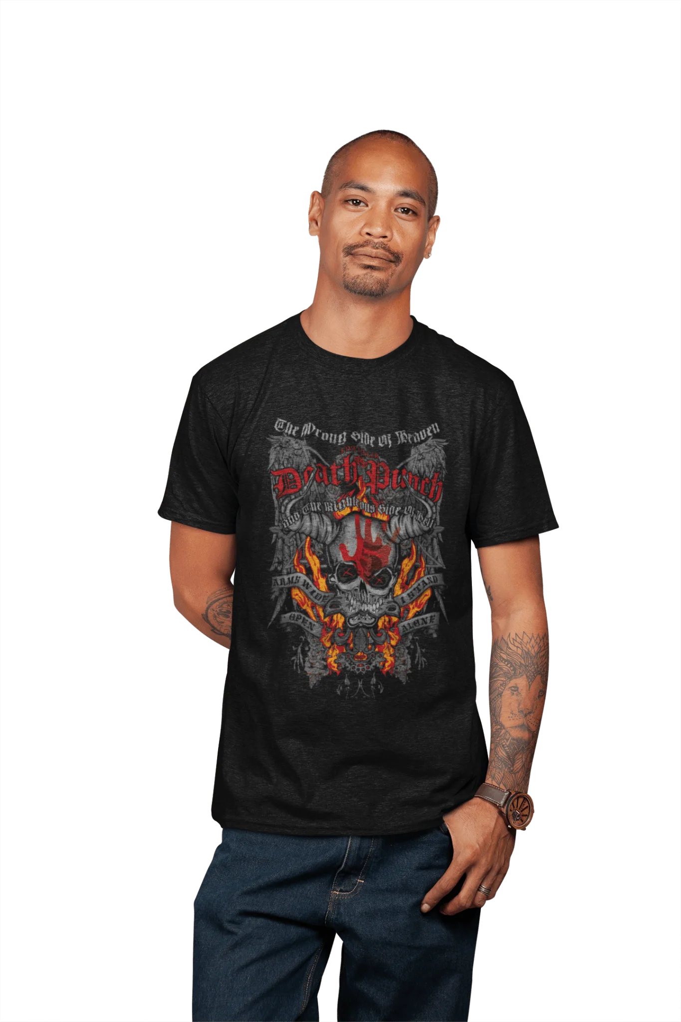 Five Finger Death Punch - Wrong or Righteous T-Shirt - Image 3