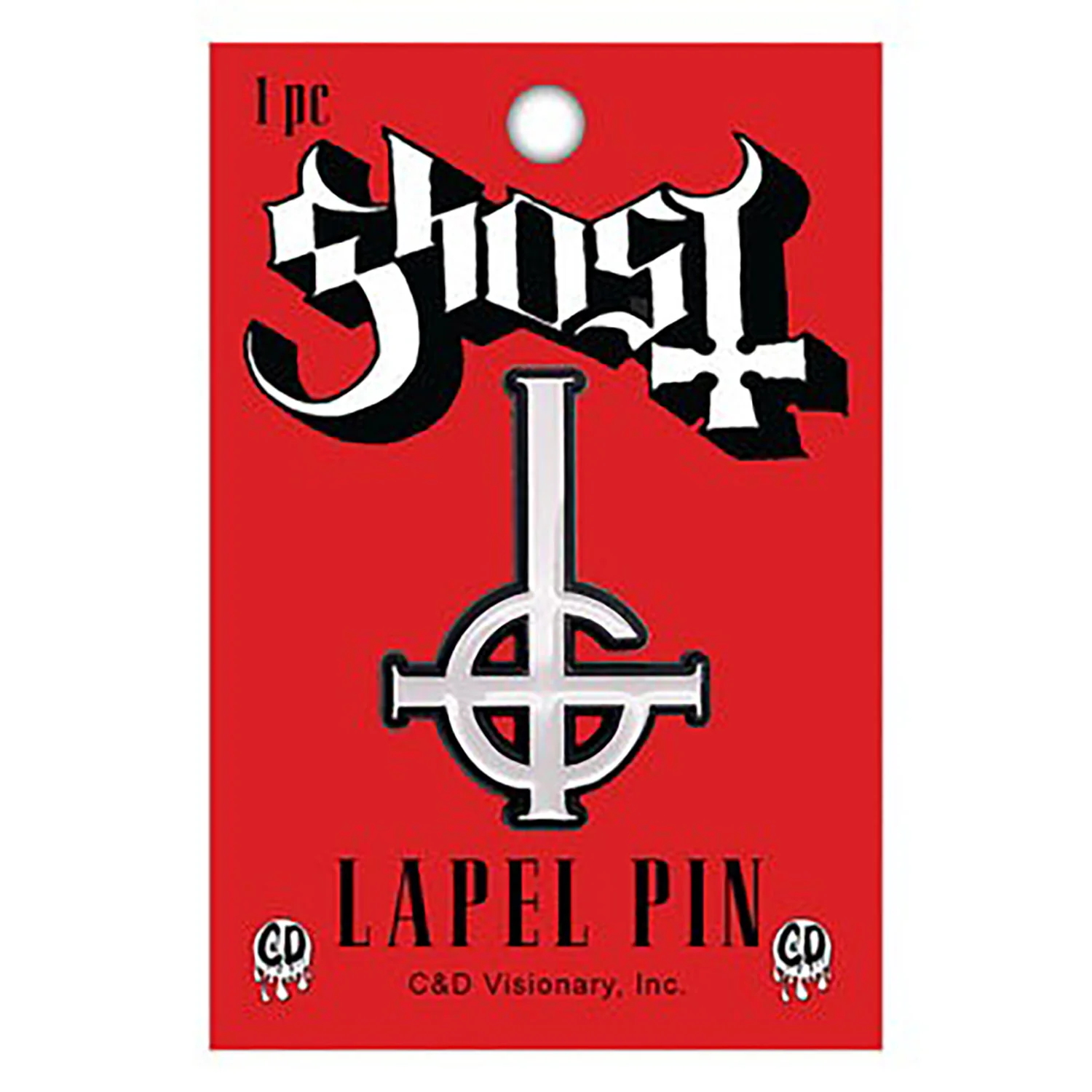 Grucifix Pewter Pin Badge
