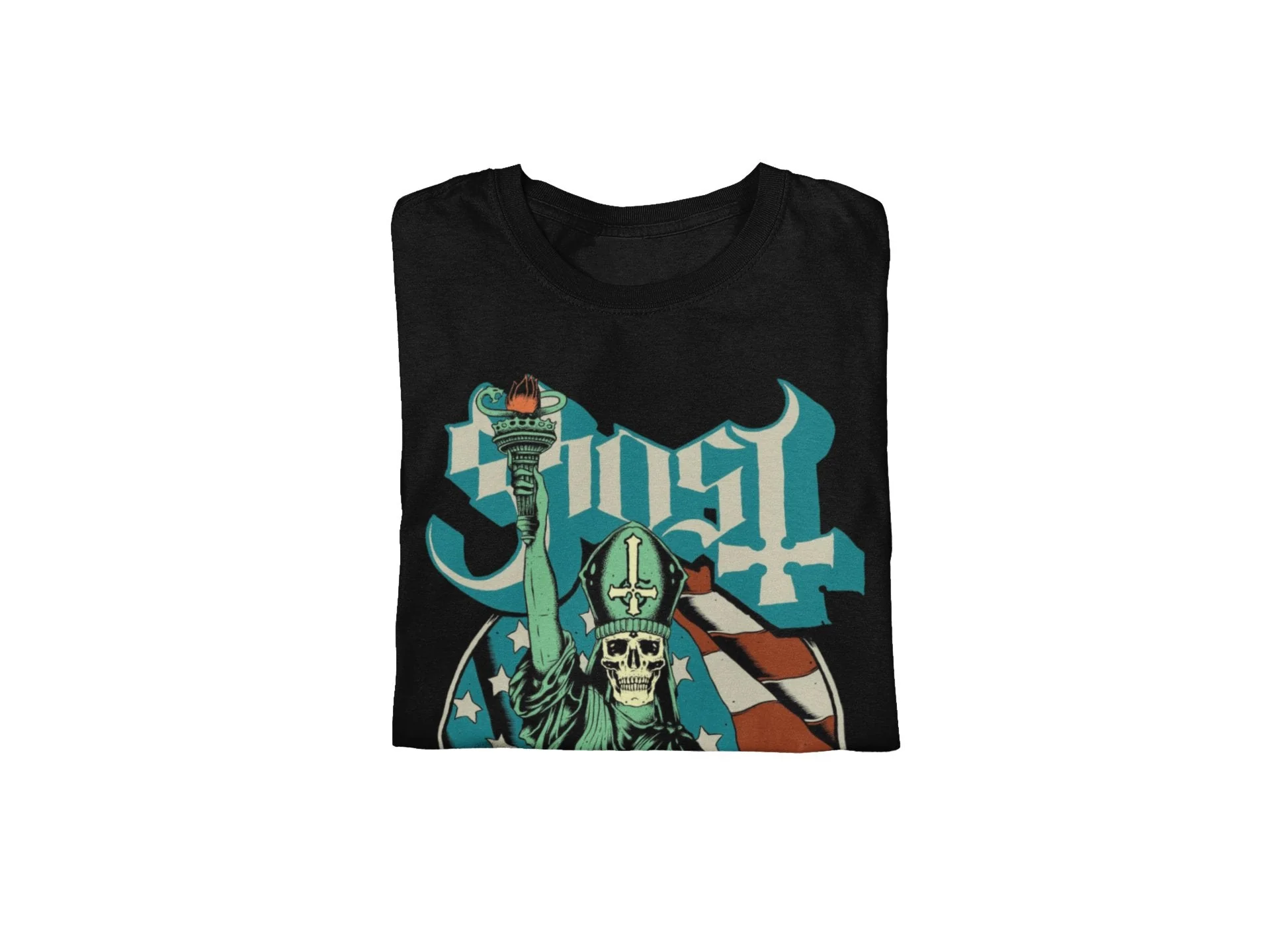 Ghost - Statue of Liberty Jumbo Print T-Shirt - Image 3