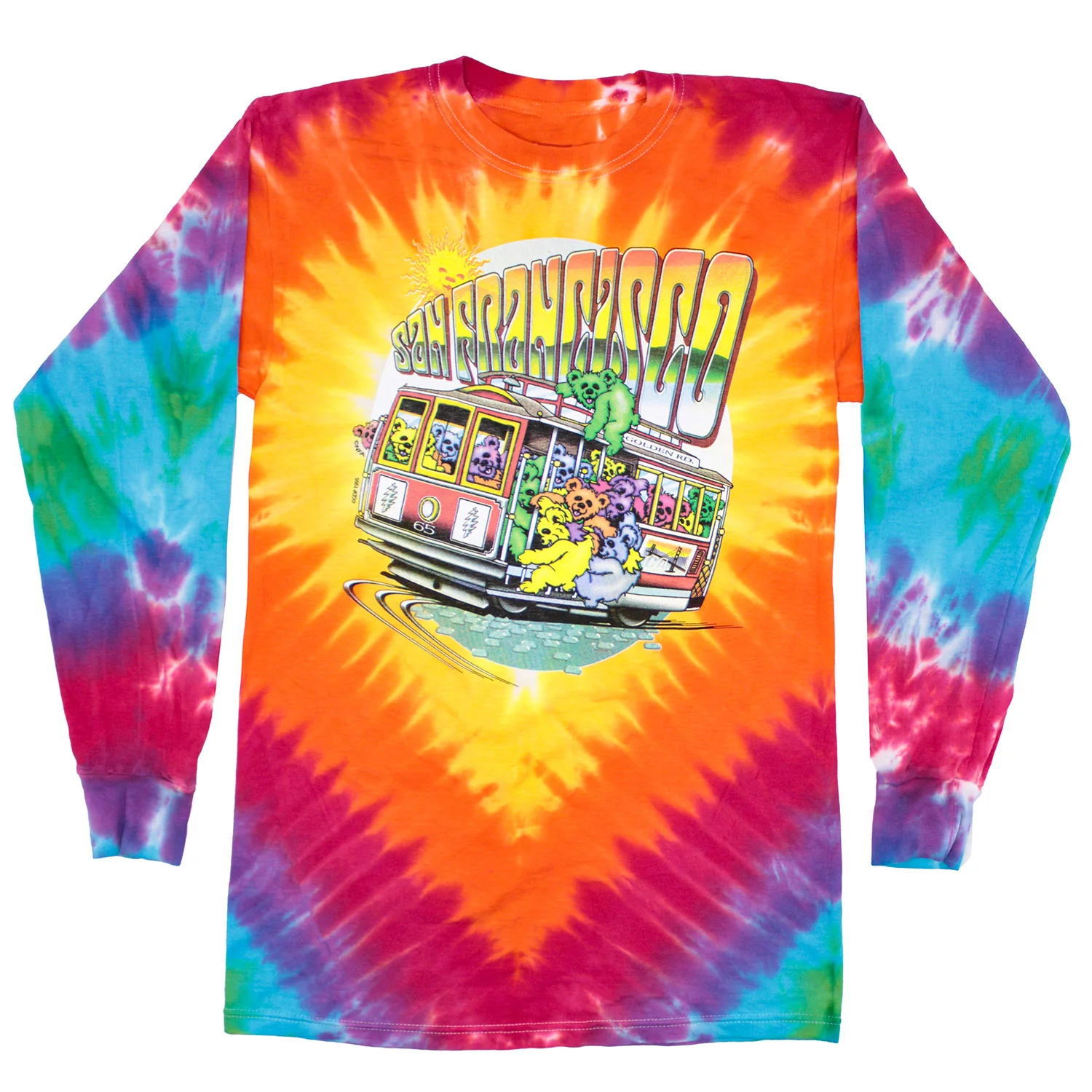 San Francisco Bears Tie Dye Long Sleeve