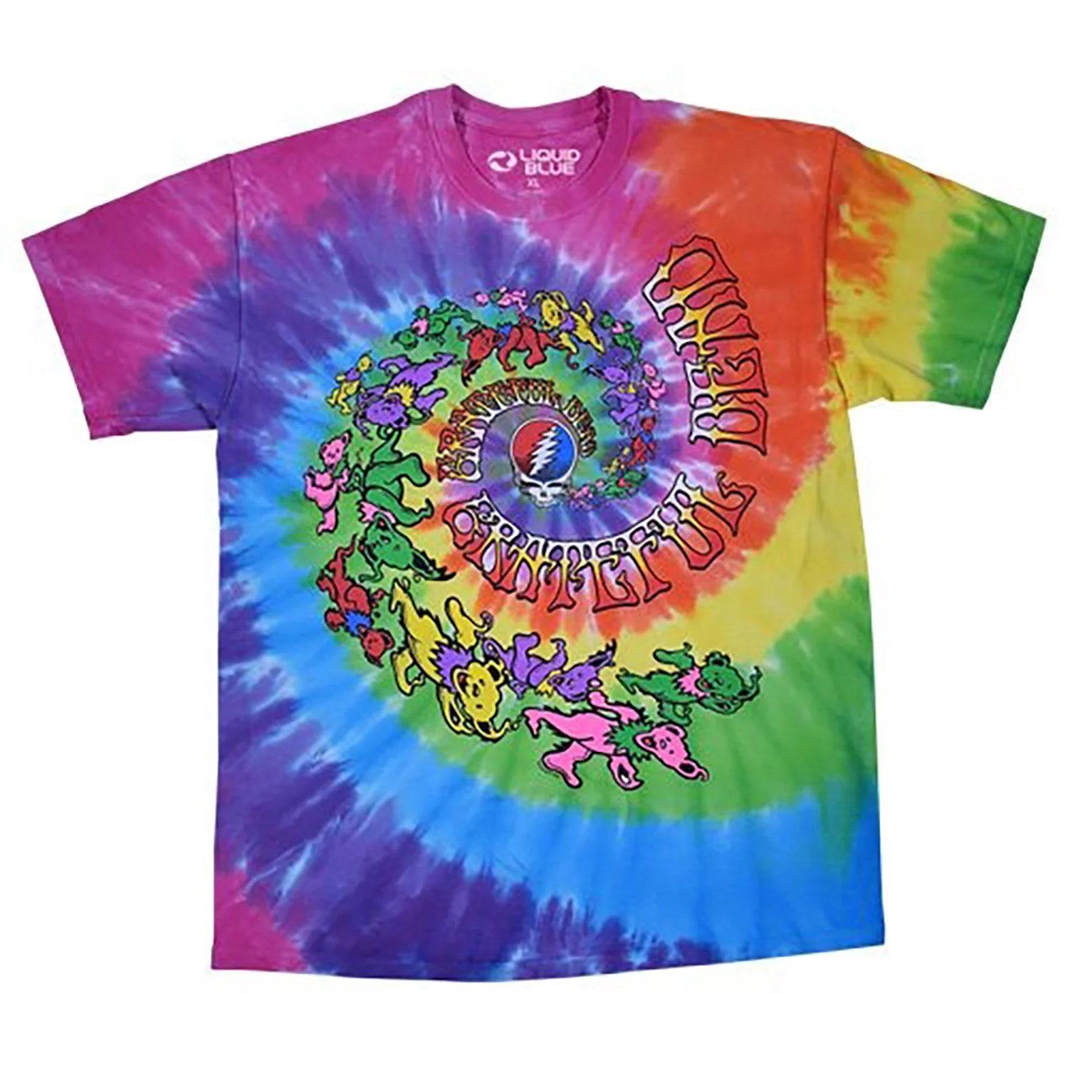 Spiral Trippy Bears Tie Dye T-shirt