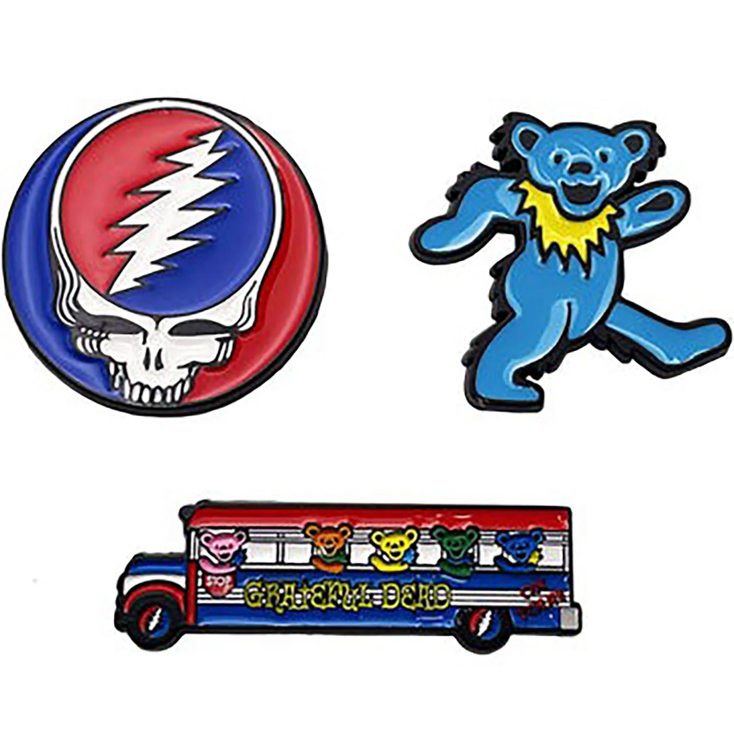 SYF, Bear, Bus Enamel Magnet Mini Set Magnet