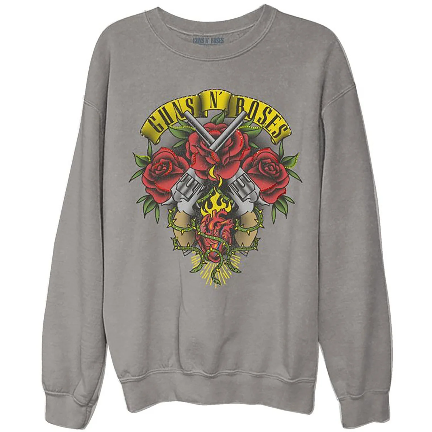 Rhinestone Crew Fleece Sweatshirt