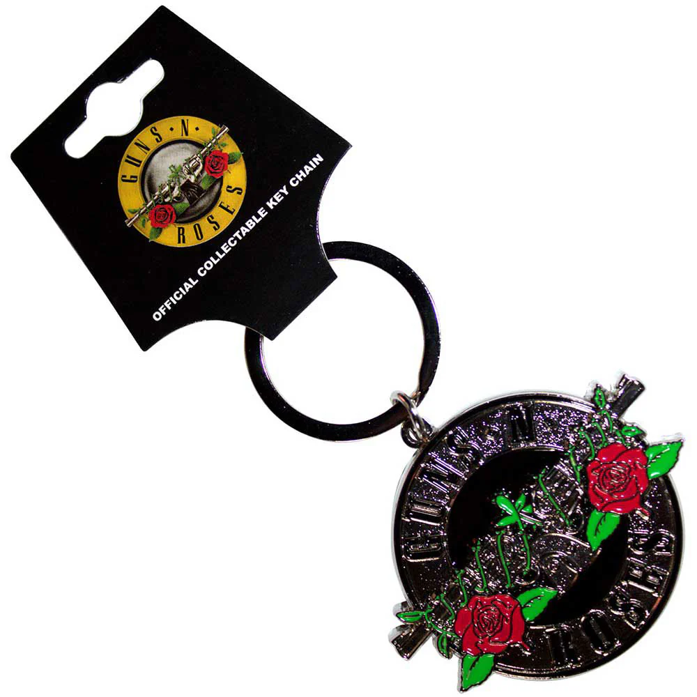 Silver Circle Logo Metal Key Chain