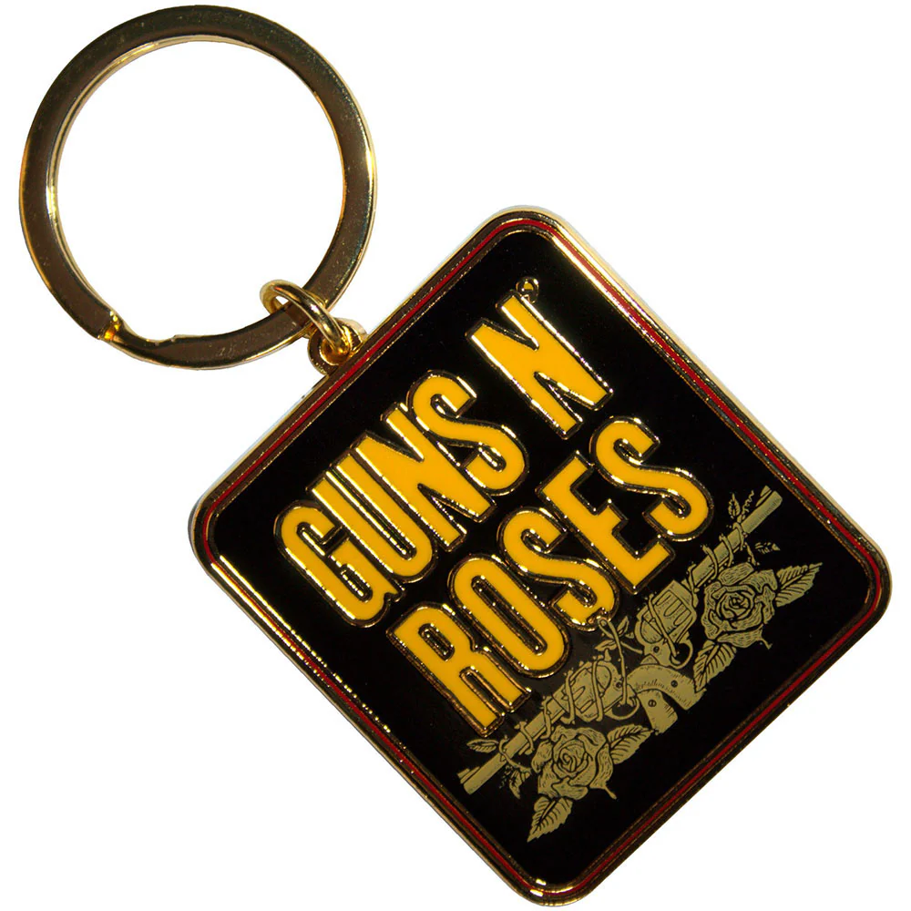 Stacked Black Metal Key Chain
